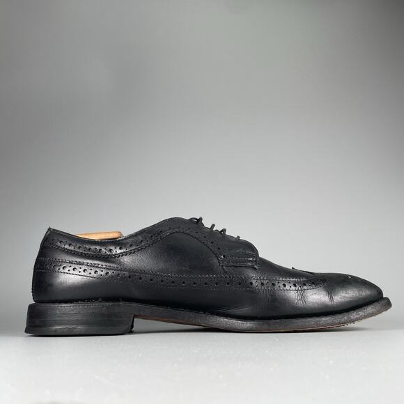 Allen Edmonds Mcgregor Men’s 10 E Black Leather Wingtip Oxford Dress Shoes GUC - Picture 5 of 9